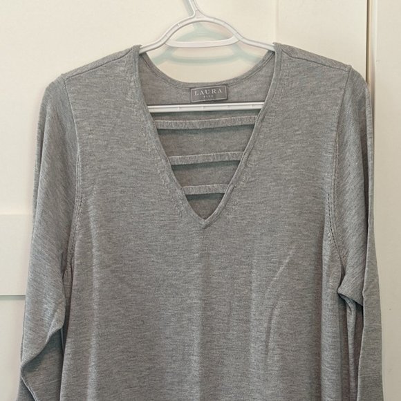 Laura Plus Grey Tunic Sweater 2X - Picture 2 of 12